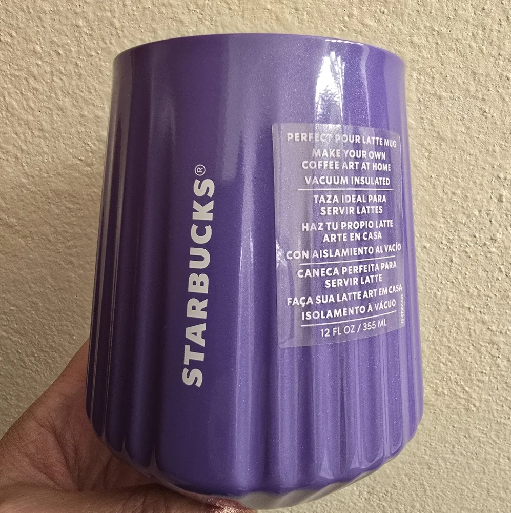 NWT Starbucks Lavender Vacuum Insulated Stainless Steel Latte Mug / Tumbler